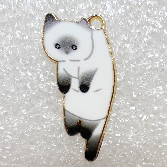 Lazy Cat Pendant DIY For Necklace Earring Keychain or Phone Charm,etc