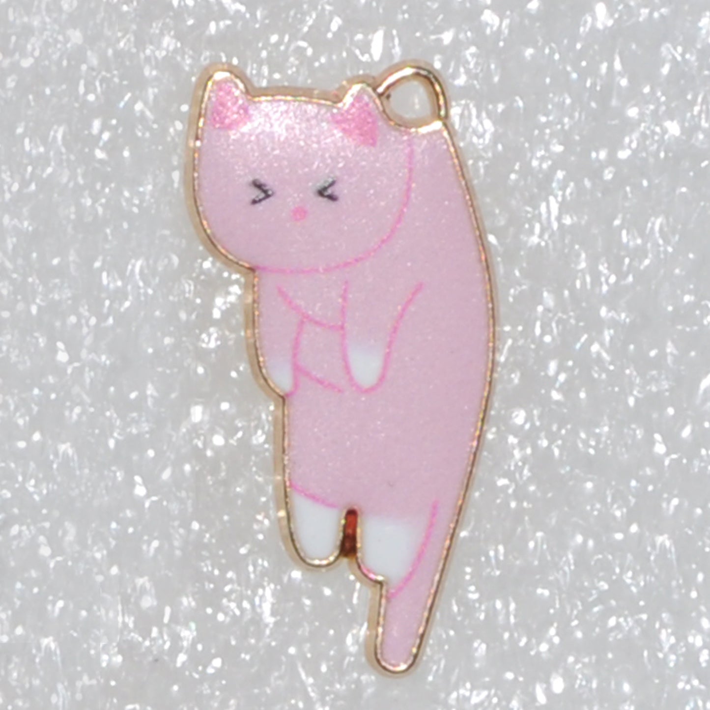 Lazy Cat Pendant DIY For Necklace Earring Keychain or Phone Charm,etc